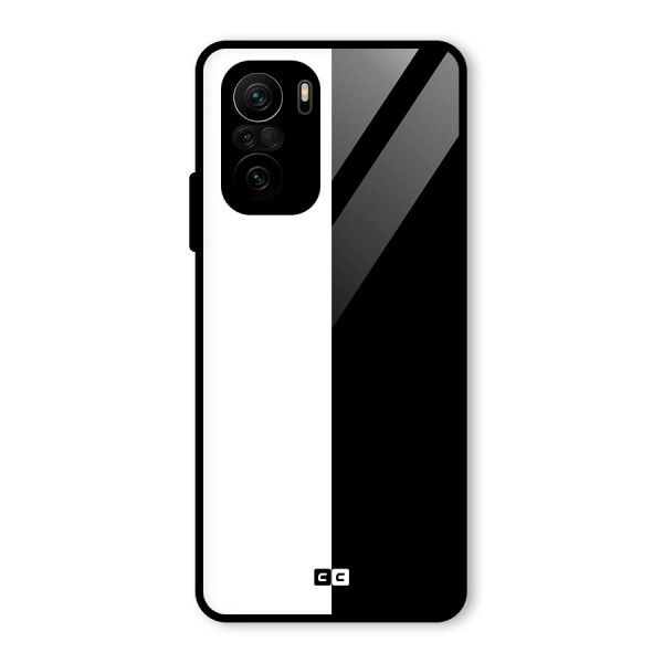 Simple Black White Glass Back Case for Mi 11x