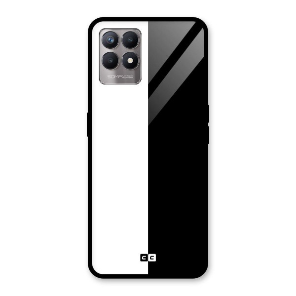 Simple Black White Glass Back Case for Realme 8i