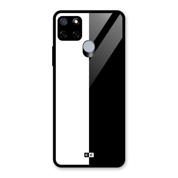 Simple Black White Glass Back Case for Realme C12