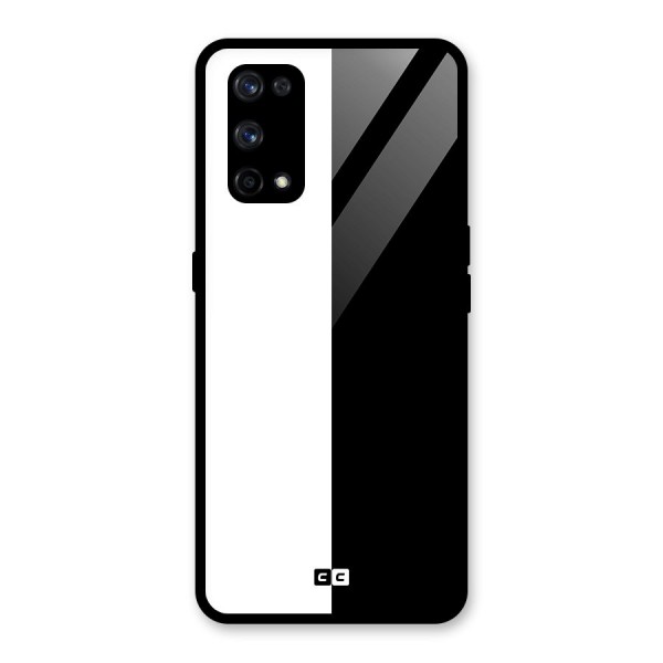 Simple Black White Glass Back Case for Realme X7 Pro