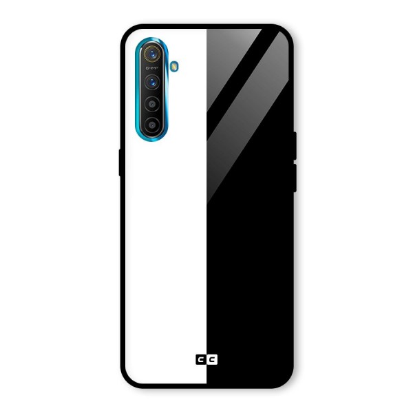 Simple Black White Glass Back Case for Realme XT