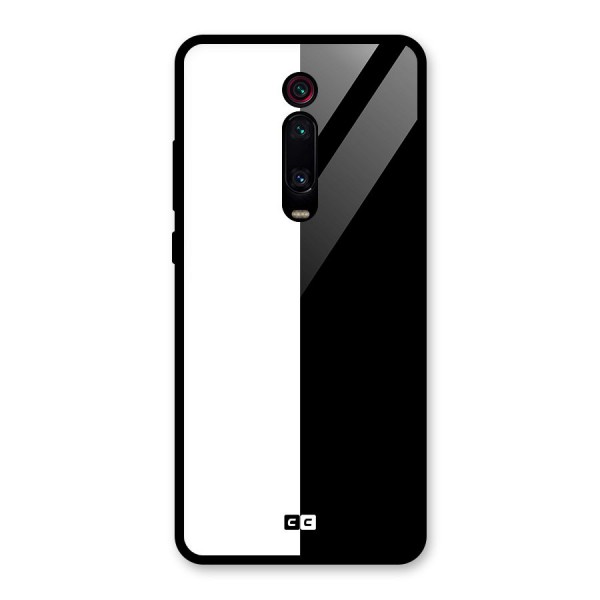 Simple Black White Glass Back Case for Redmi K20 Pro