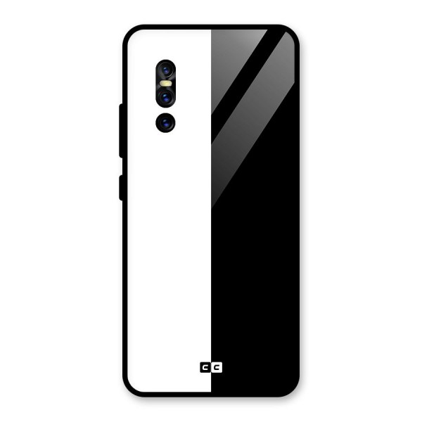 Simple Black White Glass Back Case for Vivo V15 Pro