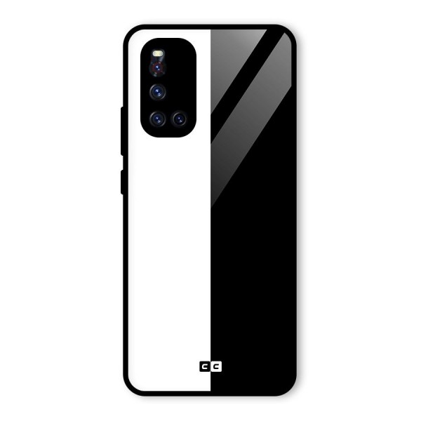 Simple Black White Glass Back Case for Vivo V19