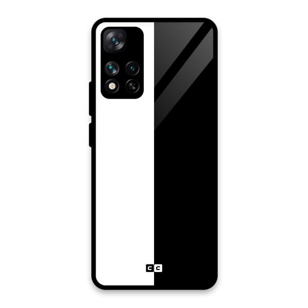 Simple Black White Glass Back Case for Xiaomi 11i 5G