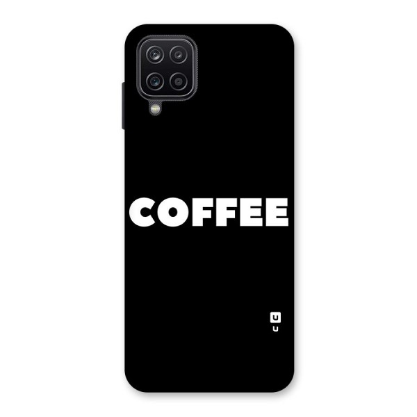 Simple Coffee Glass Back Case for Galaxy A12