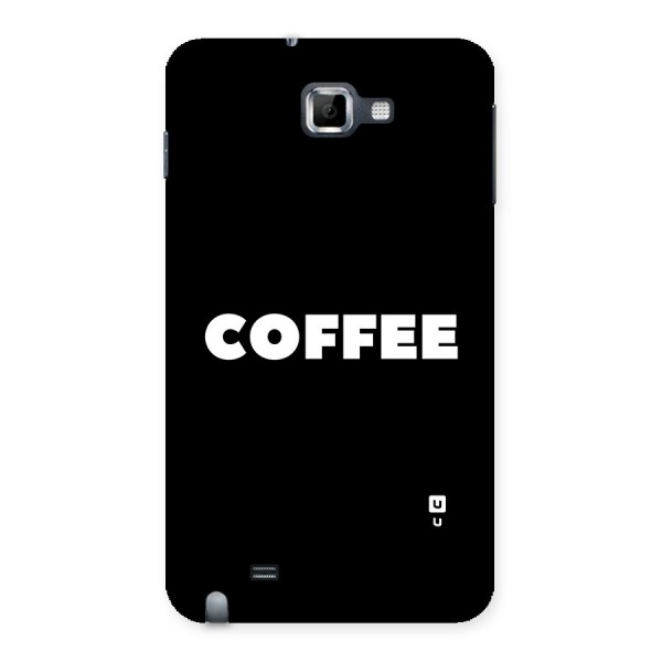 Simple Coffee Back Case for Galaxy Note