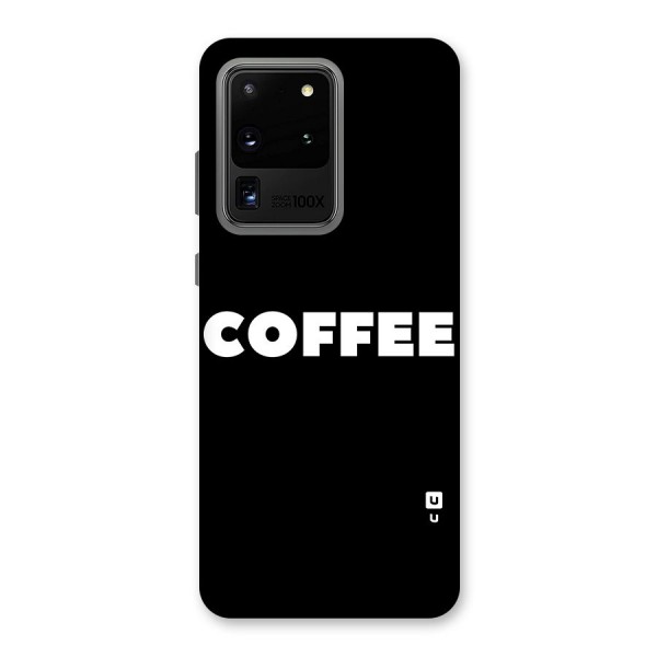 Simple Coffee Back Case for Galaxy S20 Ultra