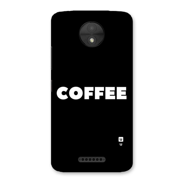 Simple Coffee Back Case for Moto C