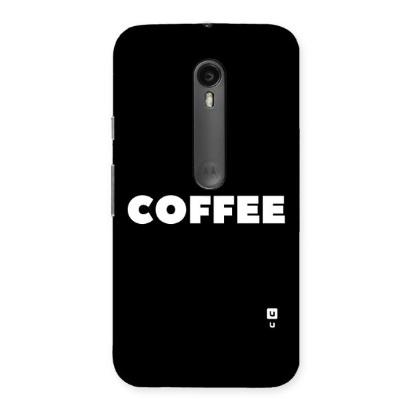 Simple Coffee Back Case for Moto G3