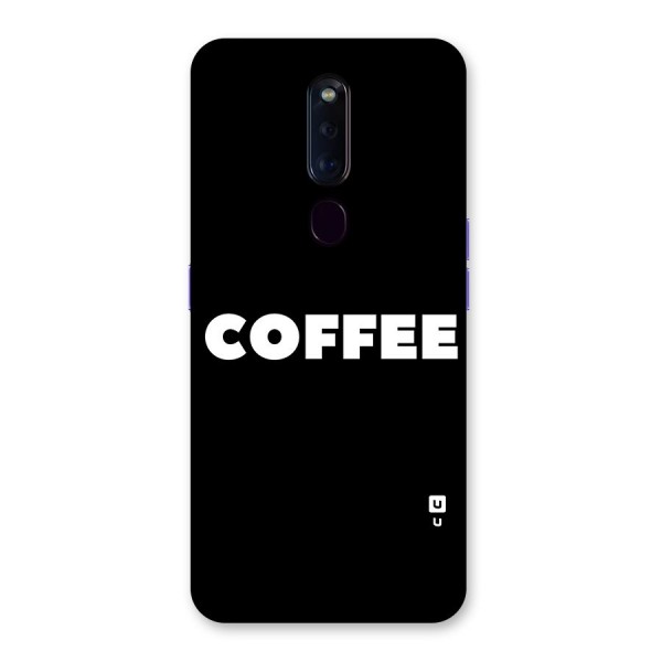 Simple Coffee Glass Back Case for Oppo F11 Pro