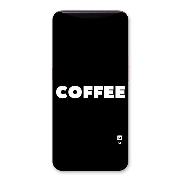 Simple Coffee Back Case for Oppo Find X