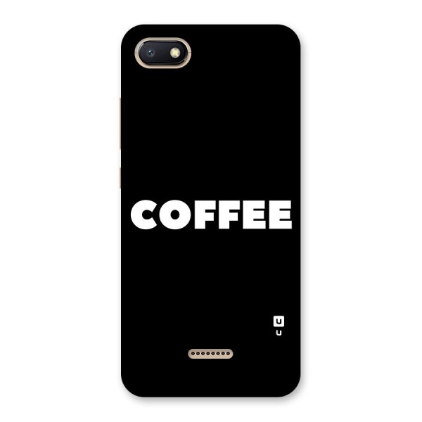 Simple Coffee Back Case for Redmi 6A