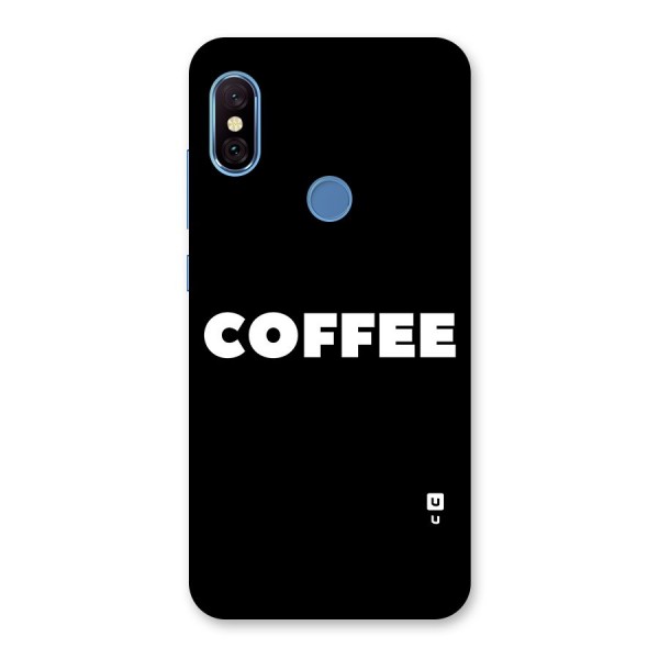 Simple Coffee Back Case for Redmi Note 6 Pro