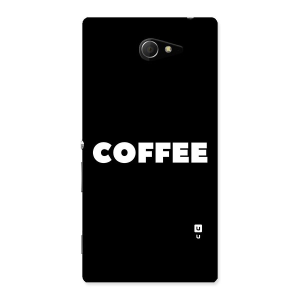 Simple Coffee Back Case for Sony Xperia M2