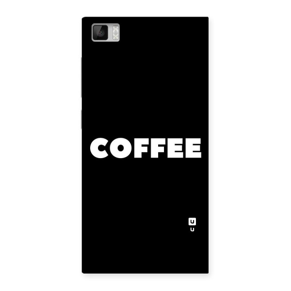 Simple Coffee Back Case for Xiaomi Mi3