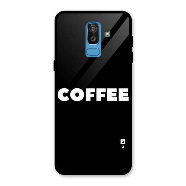 Simple Coffee Glass Back Case for Galaxy J8