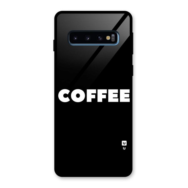 Simple Coffee Glass Back Case for Galaxy S10