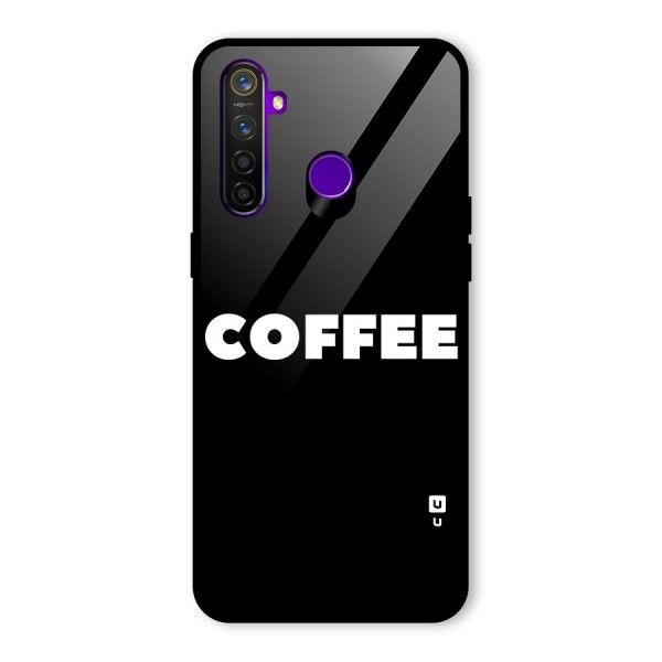 Simple Coffee Glass Back Case for Realme 5 Pro