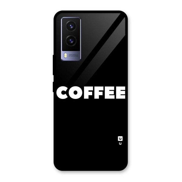 Simple Coffee Glass Back Case for Vivo V21e 5G