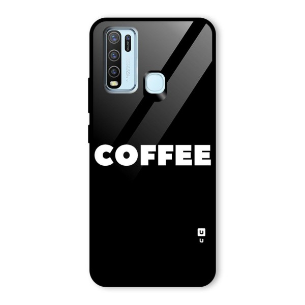 Simple Coffee Glass Back Case for Vivo Y30