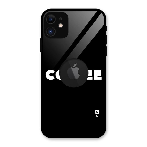 Simple Coffee Glass Back Case for iPhone 11 Logo Cut