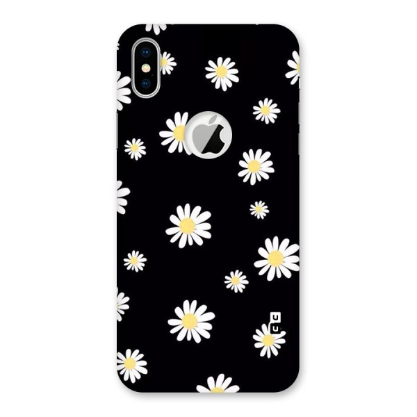 Simple Sunflowers Pattern Back Case for iPhone XS Logo Cut