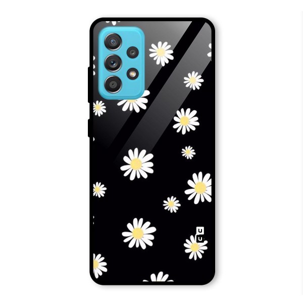 Simple Sunflowers Pattern Glass Back Case for Galaxy A52s 5G