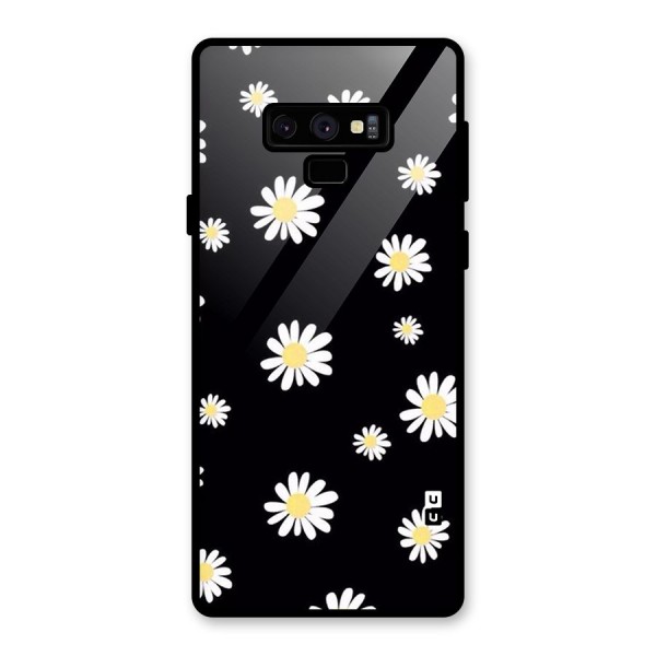 Simple Sunflowers Pattern Glass Back Case for Galaxy Note 9