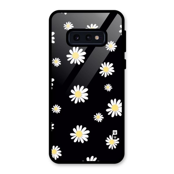 Simple Sunflowers Pattern Glass Back Case for Galaxy S10e