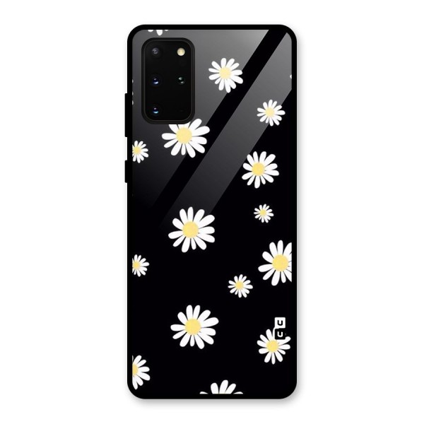 Simple Sunflowers Pattern Glass Back Case for Galaxy S20 Plus