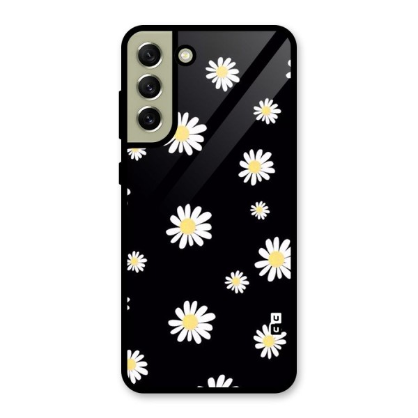 Simple Sunflowers Pattern Glass Back Case for Galaxy S21 FE 5G