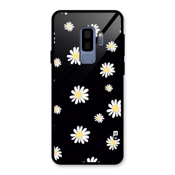 Simple Sunflowers Pattern Glass Back Case for Galaxy S9 Plus