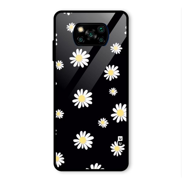 Simple Sunflowers Pattern Glass Back Case for Poco X3 Pro