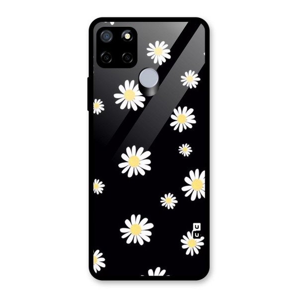 Simple Sunflowers Pattern Glass Back Case for Realme C15