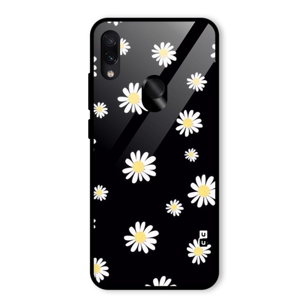 Simple Sunflowers Pattern Glass Back Case for Redmi Note 7