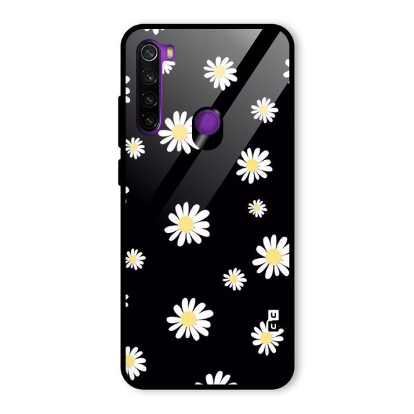 Simple Sunflowers Pattern Glass Back Case for Redmi Note 8