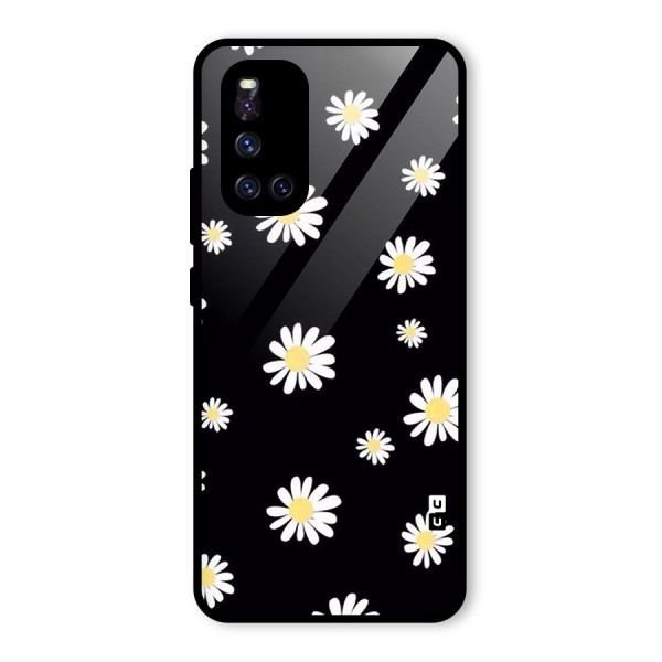 Simple Sunflowers Pattern Glass Back Case for Vivo V19