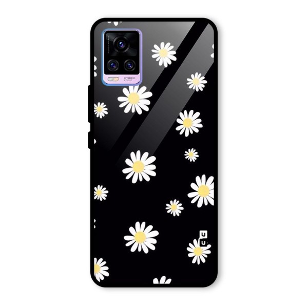 Simple Sunflowers Pattern Glass Back Case for Vivo V20 Pro