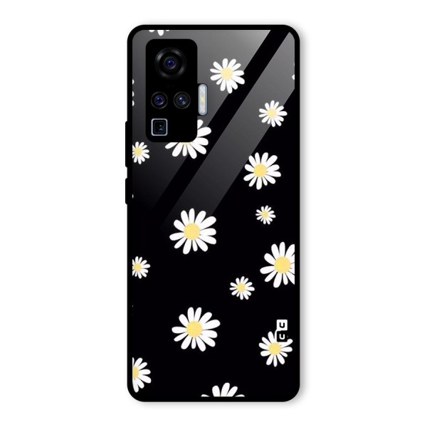 Simple Sunflowers Pattern Glass Back Case for Vivo X50 Pro