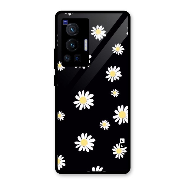 Simple Sunflowers Pattern Glass Back Case for Vivo X70 Pro