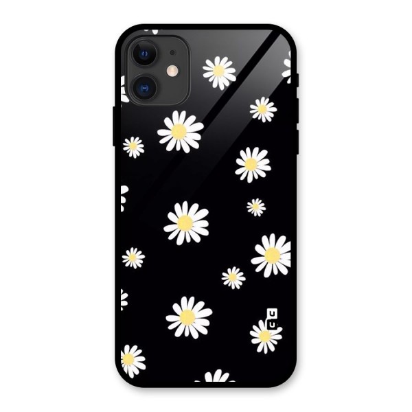 Simple Sunflowers Pattern Glass Back Case for iPhone 11