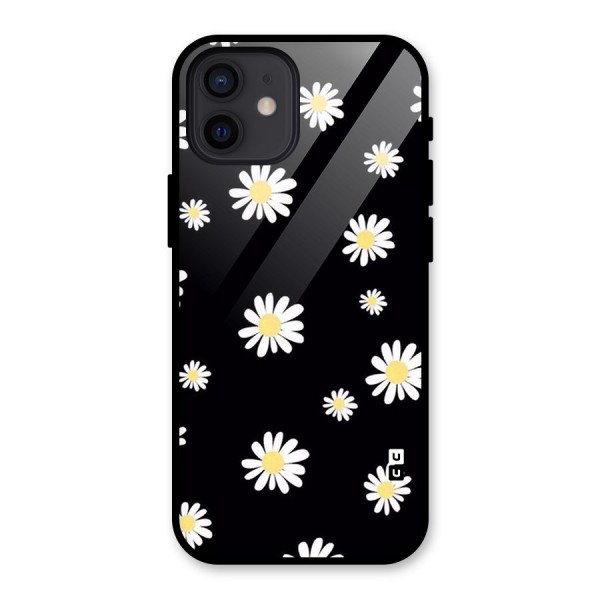 Simple Sunflowers Pattern Glass Back Case for iPhone 12