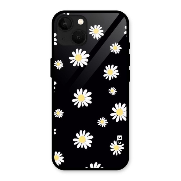 Simple Sunflowers Pattern Glass Back Case for iPhone 13