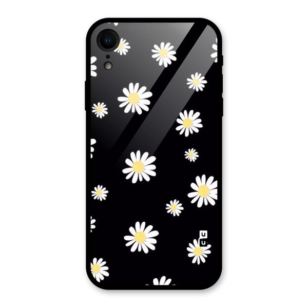 Simple Sunflowers Pattern Glass Back Case for iPhone XR