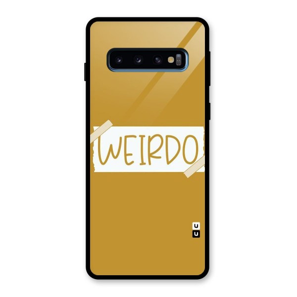 Simple Weirdo Glass Back Case for Galaxy S10