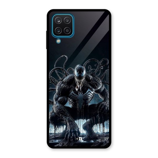 Sitting Venom Glass Back Case for Galaxy A12