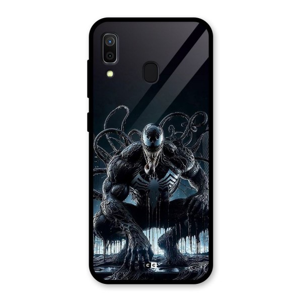 Sitting Venom Glass Back Case for Galaxy A30