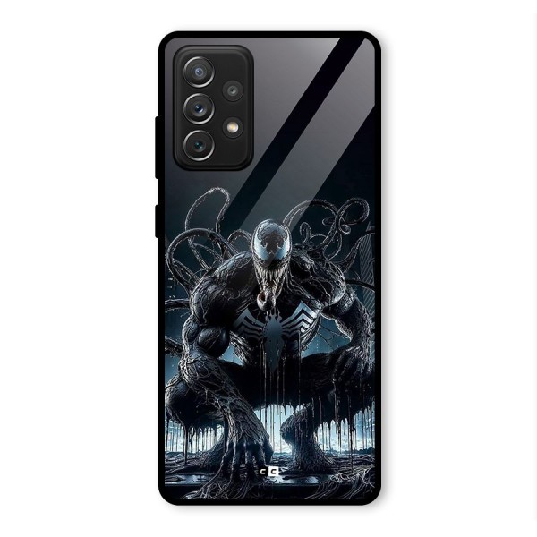 Sitting Venom Glass Back Case for Galaxy A72