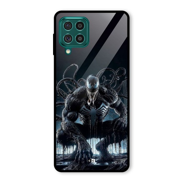 Sitting Venom Glass Back Case for Galaxy F62